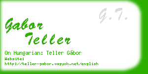 gabor teller business card